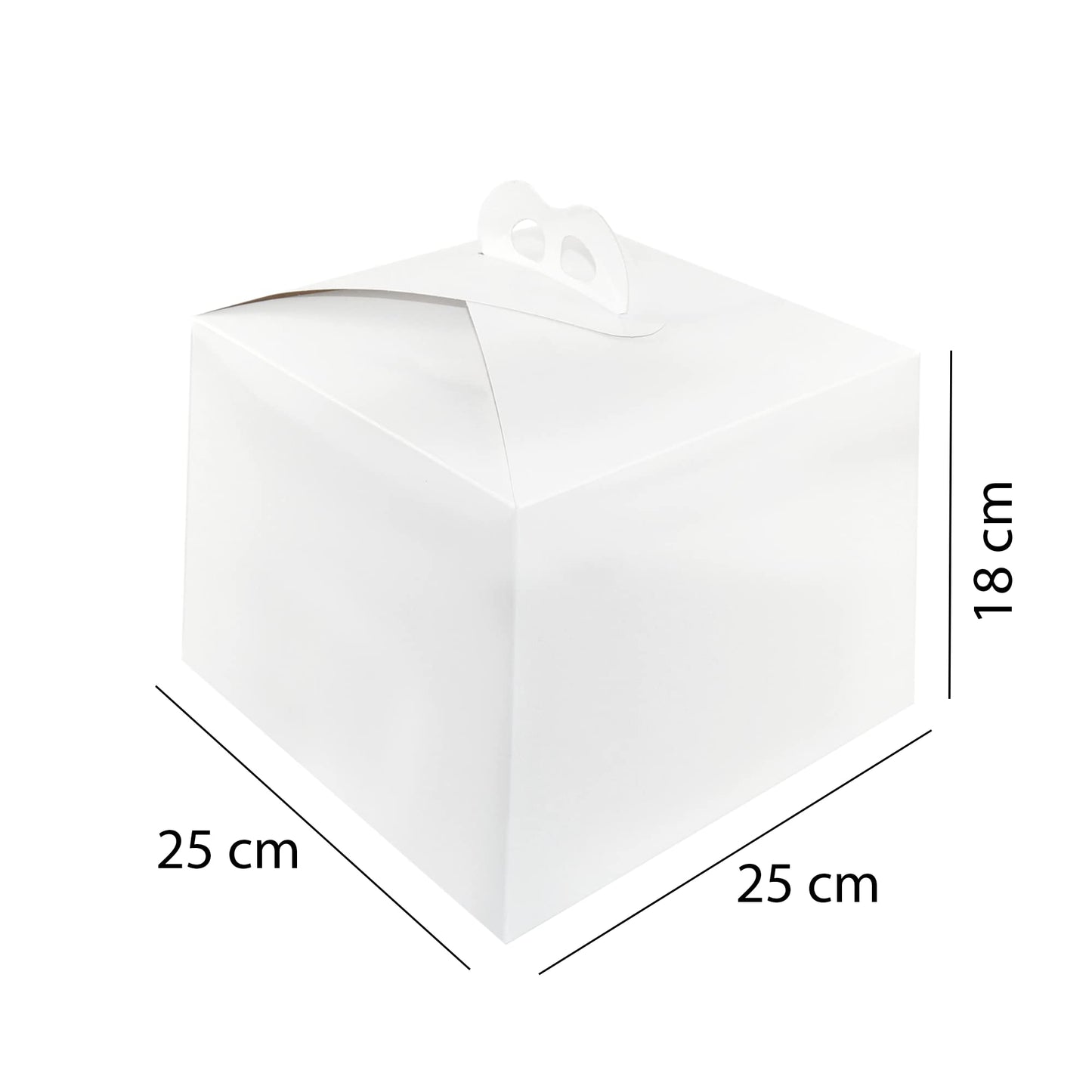 Caja - Bolsa de papel blanca para comida para llevar como tartas y pasteles