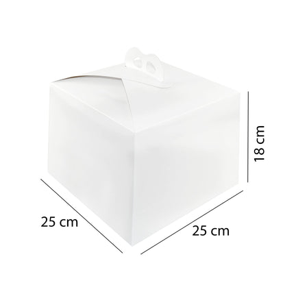 Caja - Bolsa de papel blanca para comida para llevar como tartas y pasteles