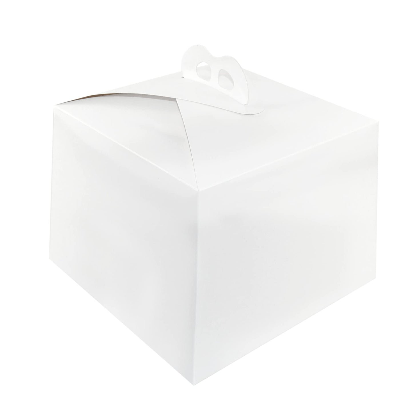 Caja - Bolsa de papel blanca para comida para llevar como tartas y pasteles