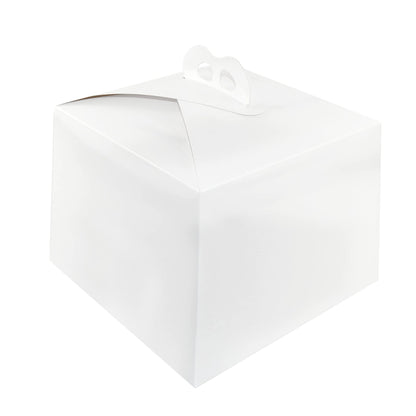 Caja - Bolsa de papel blanca para comida para llevar como tartas y pasteles
