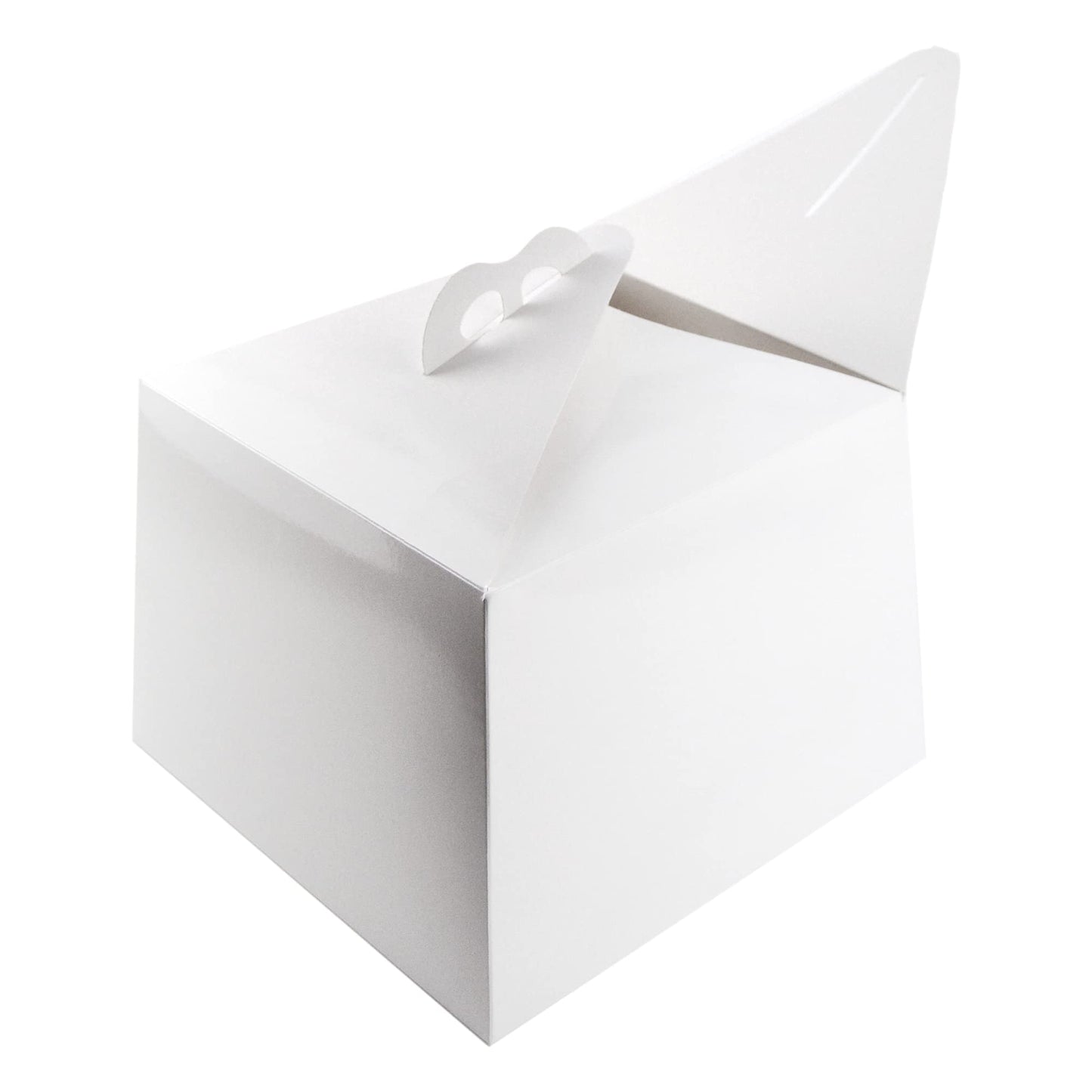 Caja - Bolsa de papel blanca para comida para llevar como tartas y pasteles