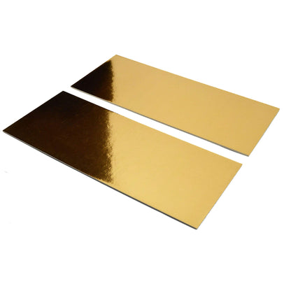 10 bandejas de cartón de color dorado para comida para llevar, como panecillos dulces, strudels y pasteles.